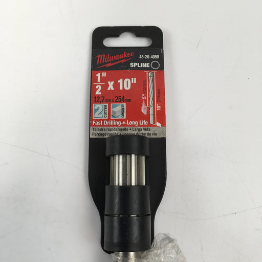 Milwaukee 48-20-4050 1/2 by 10-Inch 2-Cutter Spline Bit