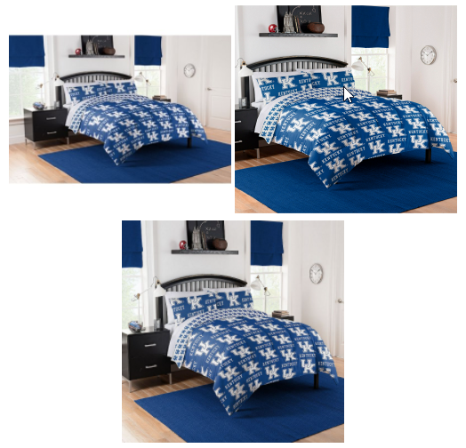 NCAA Kentucky Wildcats TWIN Bed in a Bag Bedding Set *AS IS - SEE CONDITIONS*