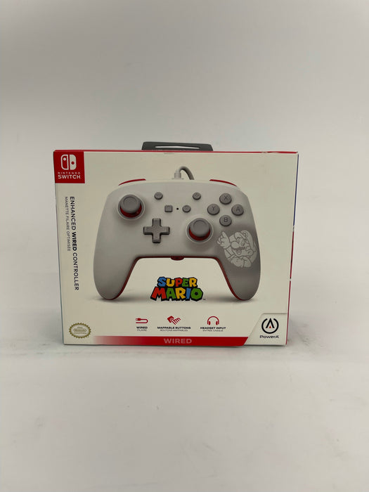 PowerA Mario Enhanced Wired Controller for Switch - Red/White