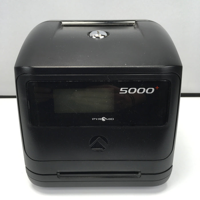 Pyramid Time Systems 5000 Series 100 Employee Auto Totaling Manual Punch Time Clock, Black *AS IS - SEE CONDITIONS*