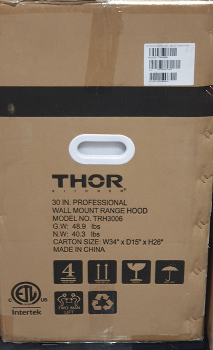 Thor Kitchen TRH3006 Stainless 30 in. Under Cabinet Range Hood *See Condition Details*