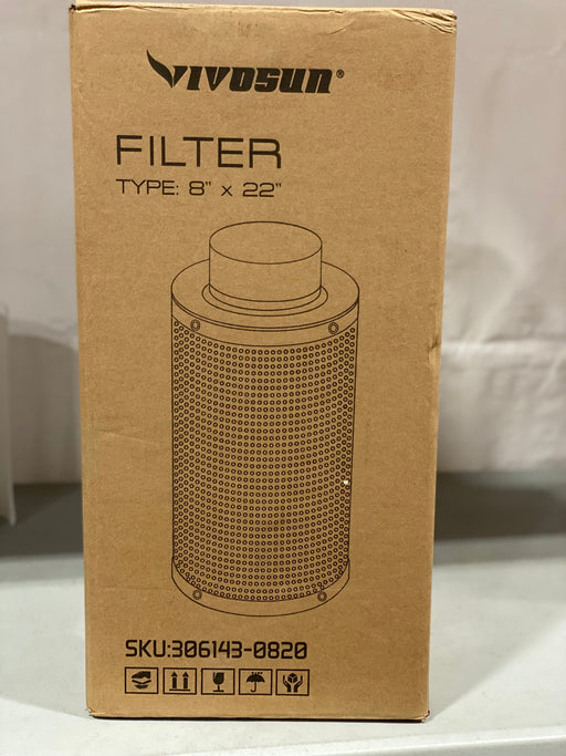 VIVOSUN 8 Inch Air Carbon Filter Odor Control with Australia Virgin Charcoal