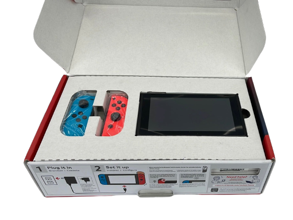 Nintendo Switch Console with Neon Blue and Red Joy-Con (Includes Case)