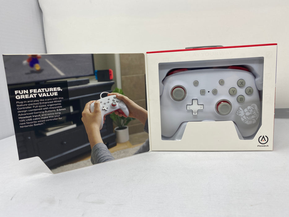 PowerA Mario Enhanced Wired Controller for Switch - Red/White