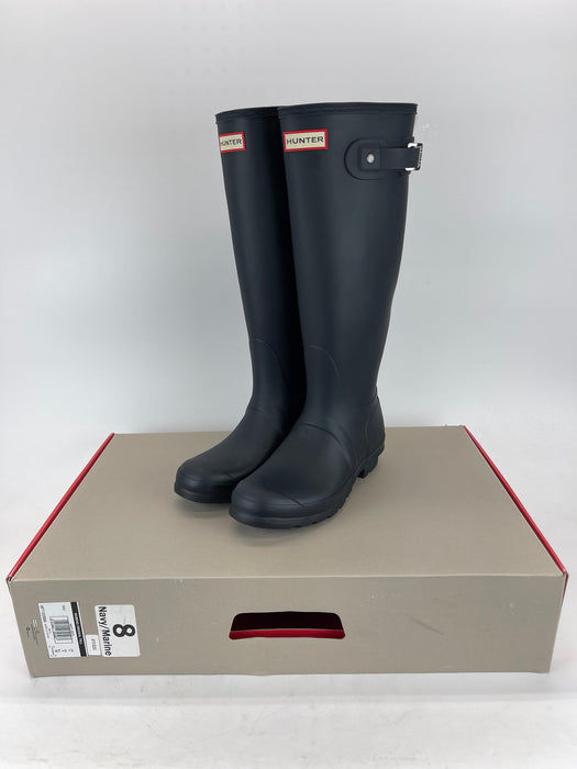 Hunter Women's Original Tall Rain Boots: Navy - Size US 8