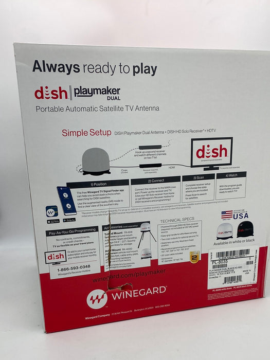 Winegard PL-8035 Dish Playmaker Portable Antenna