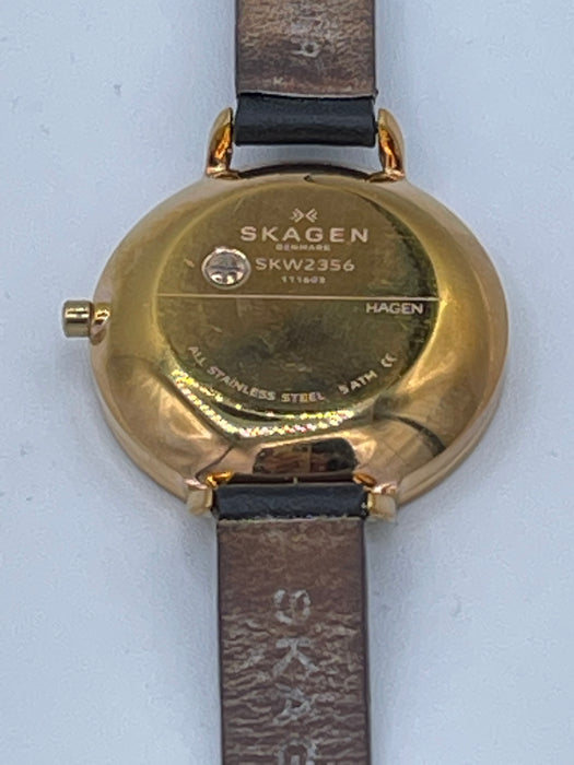 SKAGEN Skagen Women's Hagen Black Leather Watch SKW2356