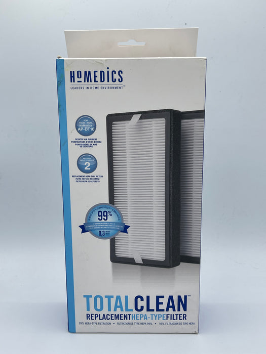 HoMedics TotalClean HEPA-Type Replacement Filter (2- Pack), Clean Air Filter for use with HoMedics HEPA-Type AP- DT10, Air Purifiers