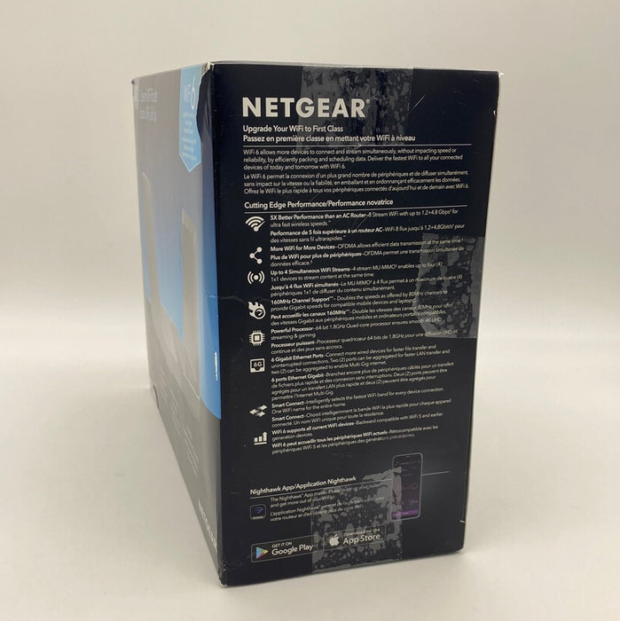 Netgear Nighthawk RAX80 Wi-Fi 6 IEEE 802.11ax Ethernet Wireless Router