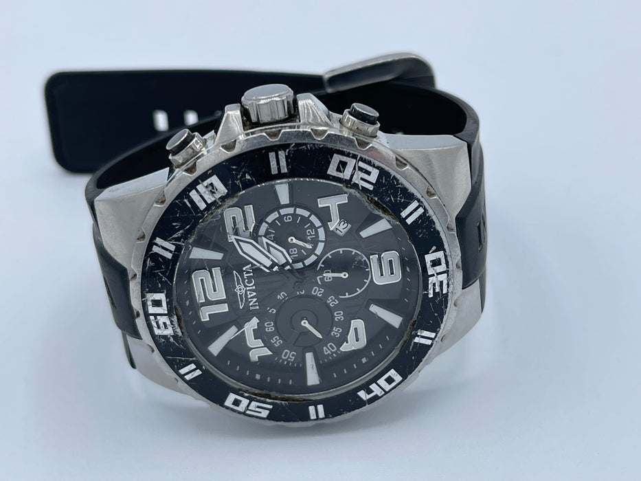 Invicta Men's Pro Diver Stainless Steel Quartz Watch with Polyurethane Strap, Black, 28 (Model: 24668)