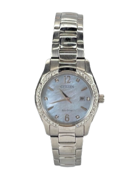 Citizen Women's Eco-Drive Stainless Steel Crystal Accent Watch EW2570-58N