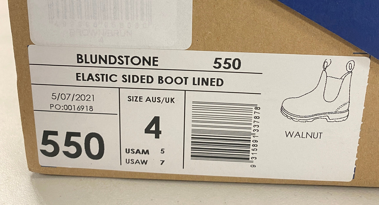 Blundstone 550 Boots - Walnut - Size UK4, USM5 / USW7 — Big Box