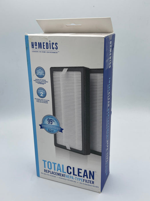 HoMedics TotalClean HEPA-Type Replacement Filter (2- Pack), Clean Air Filter for use with HoMedics HEPA-Type AP- DT10, Air Purifiers