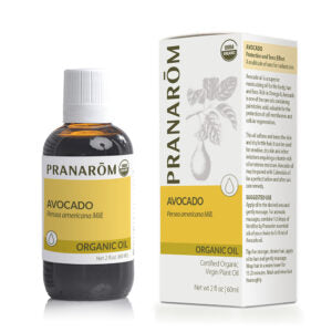 Pranarom Certified Organic Avocado Virgin Plant Oil Bottle and Box