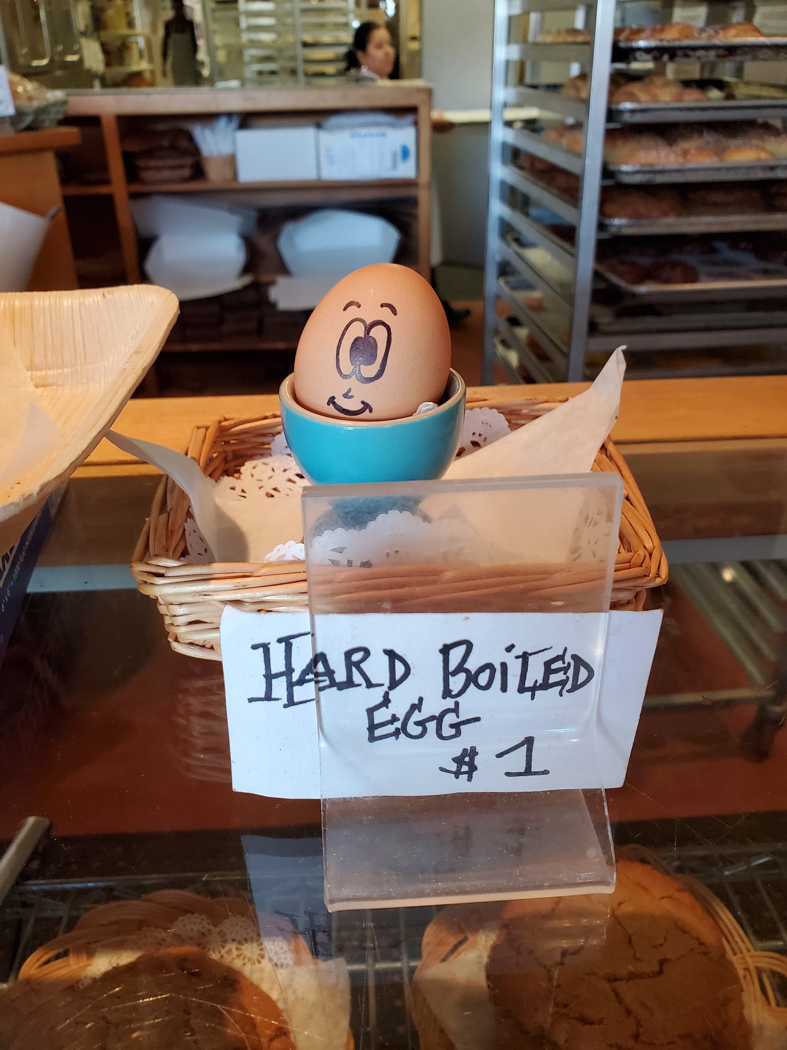 Hard boiled egg at Bovine Bakery