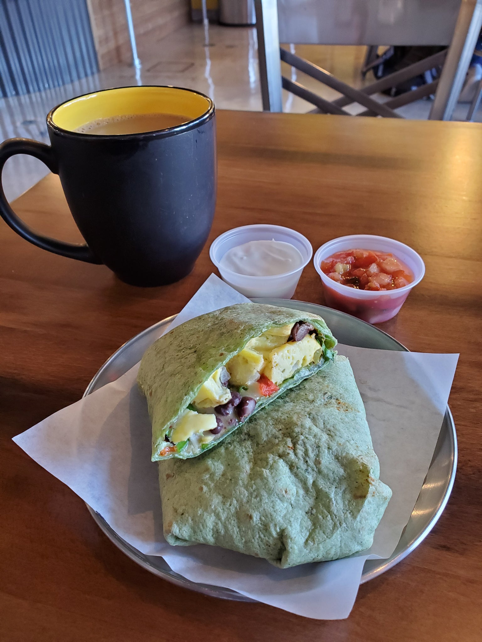 Delicious wrap at Old Shasta Coffee Company