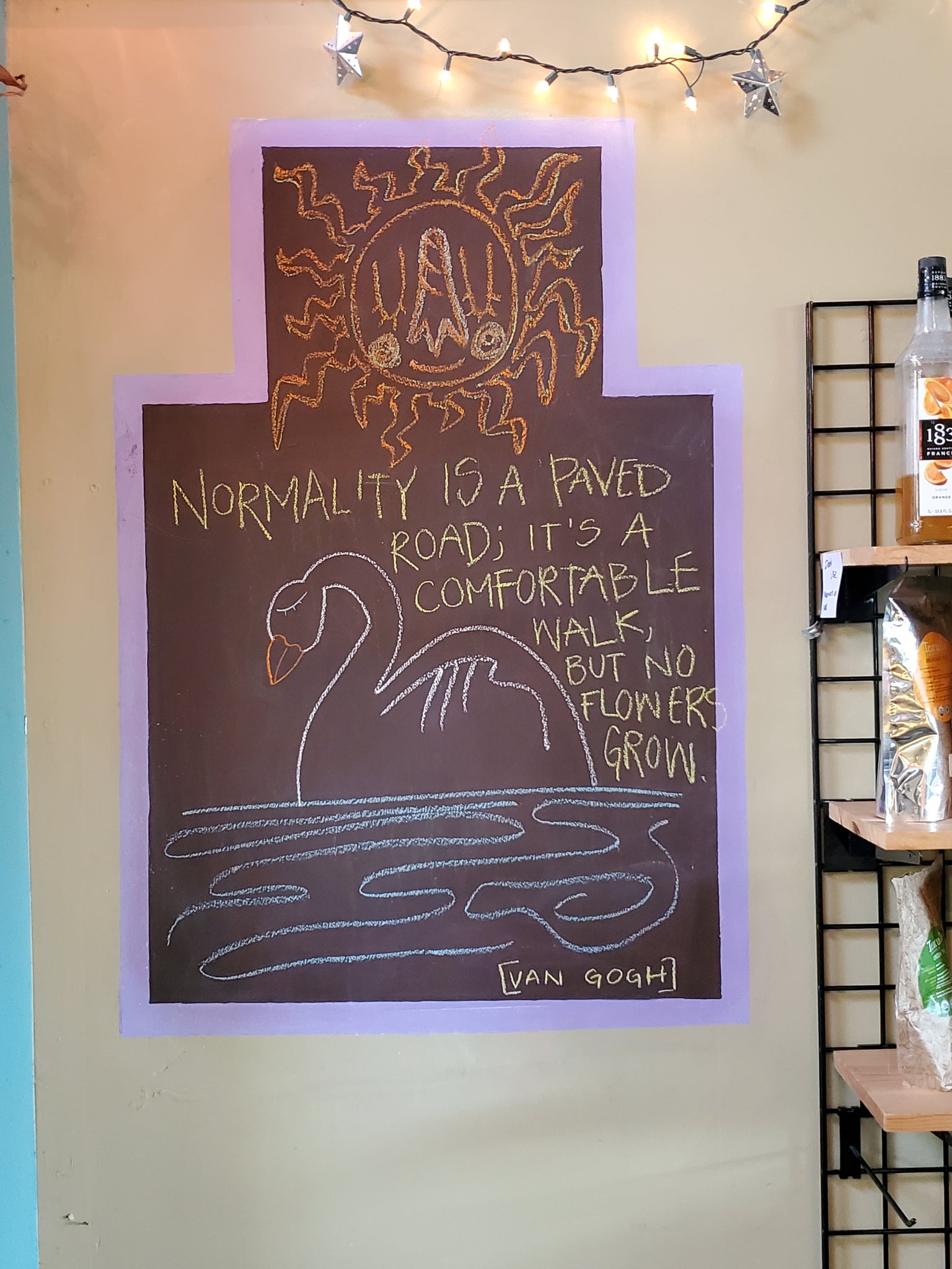 Chalkboard at Cafe Gebo