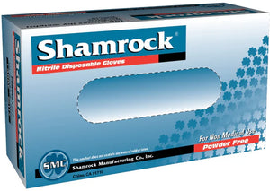 Shamrock 80000 Series Powder Free Fully Textured Blue Nitrile Gloves,5Mil, 100/box - Big Willys