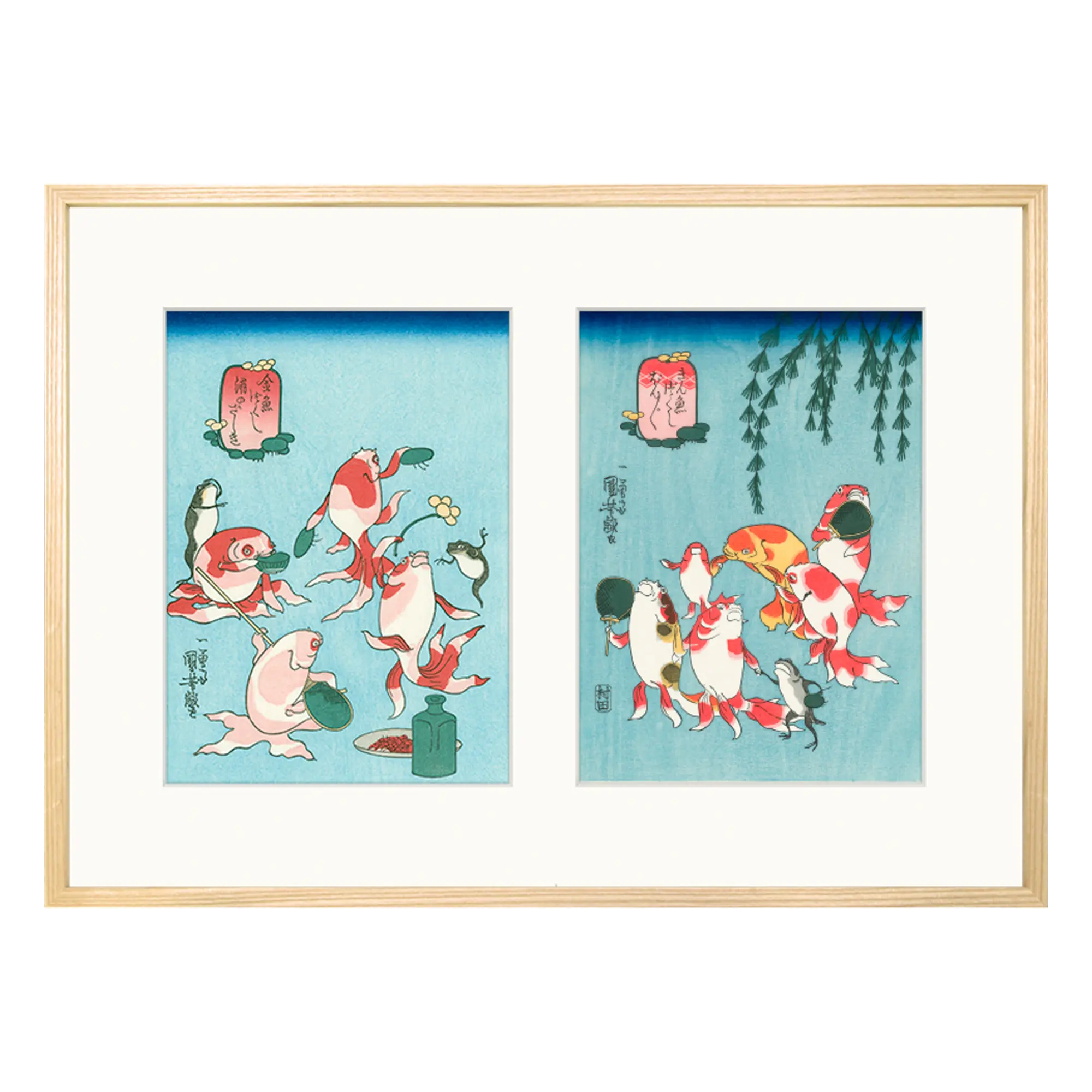 歌川国芳「金魚づくし」｜浮世絵・木版画のアダチ版画研究所