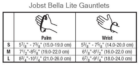 Jobst Bella Lite Arm Sleeve Size Chart