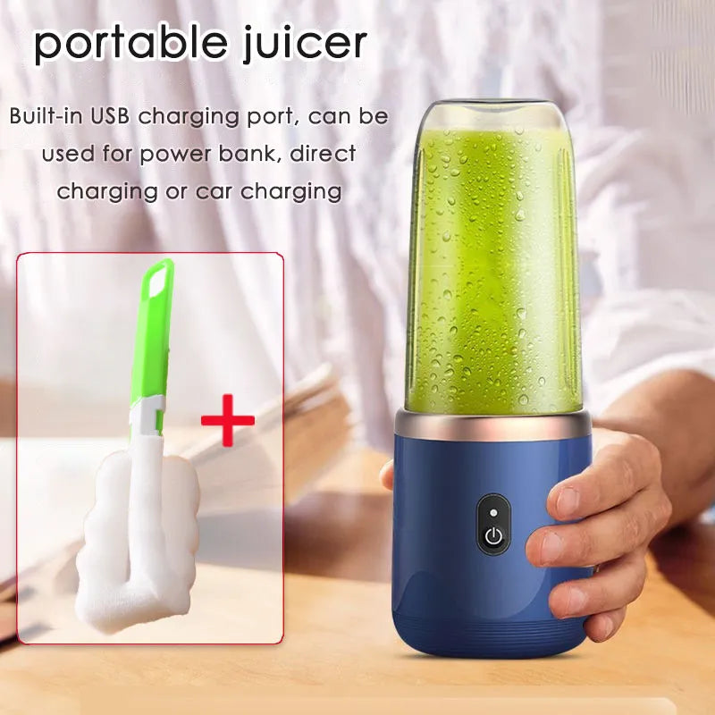 Portable Juicer Blender Fruit Juice Cup Automatic Small Electric Juicer Smoothie Blender Ice Crush Cup Kitchen Tool