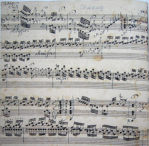 Ringk's manuscriptcopy of Toccata 565 by Bach