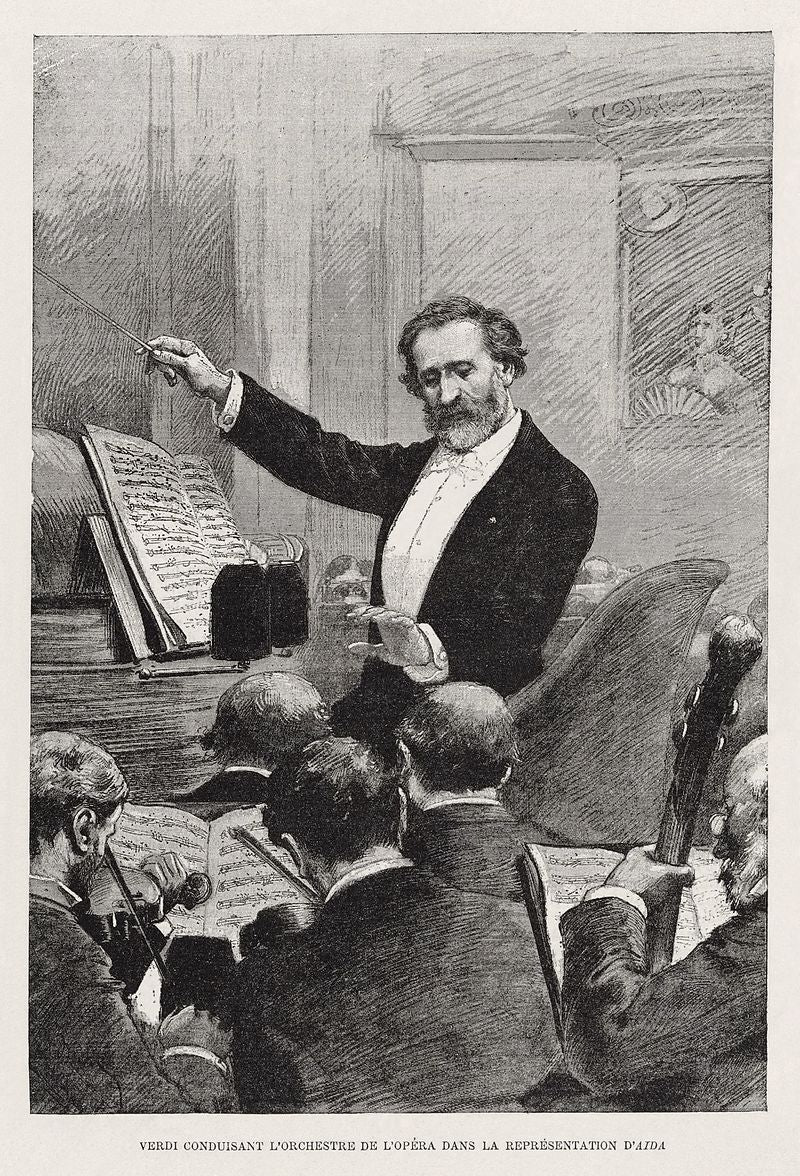Verdi conducting Aida in Paris