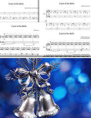 Carol of the Bells: 1st piano pages of multi-levels