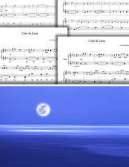 Clair de Lune: 1st piano pages of multi-levels