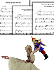 Dance of the Sugar Plum Fairy: 1st piano pages of multi-levels