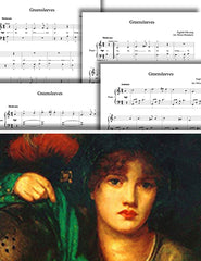 Greensleeves: 1st piano pages of multi-levels