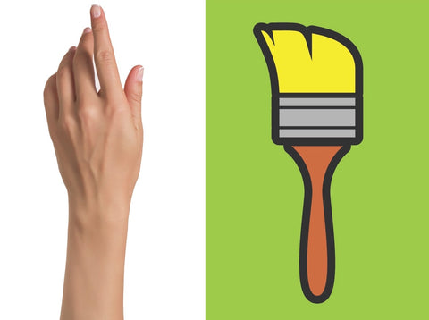 Image of hand & paint brush