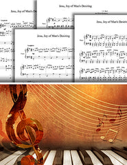 Jesu Joy of Man's Desiring: 1st piano pages of multi-levels