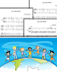 Joy to the World: 1st piano pages of multi-levels