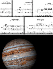 Jupiter from The Planets: 1st piano pages of multi-levels