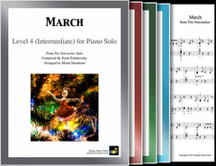 March from The Nutcracker: 1st piano pages of multi-levels