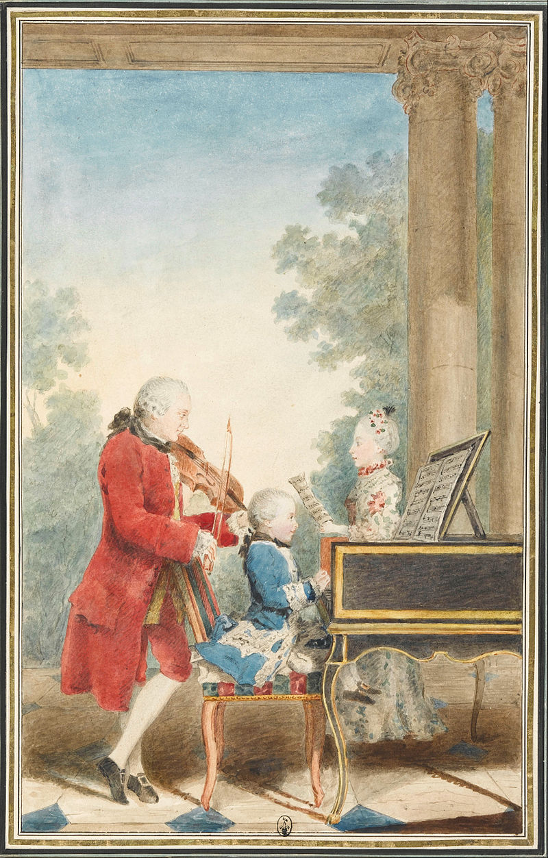 Mozart family playing music together