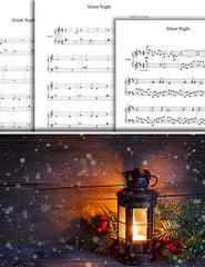 Silent Night: 1st piano pages of multi-levels