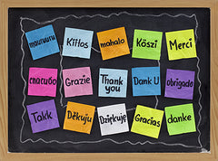 Thank you notes in many languages