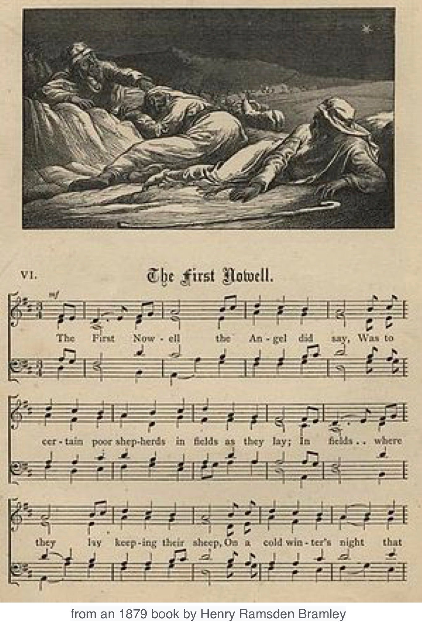 "The First Noel" old publication 1879