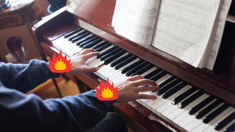 Wrists on fire while playing piano