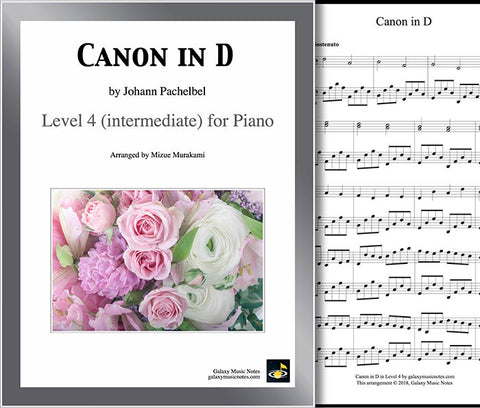Canon In D Pachelbel Multi Levels Piano Sheet Music - roblox canon in d piano the whole song is actually like this