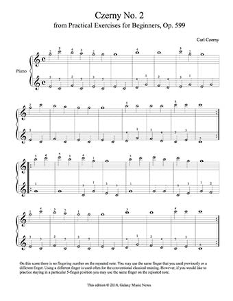 Free Czerny Piano Exercise No 2 From Op 599