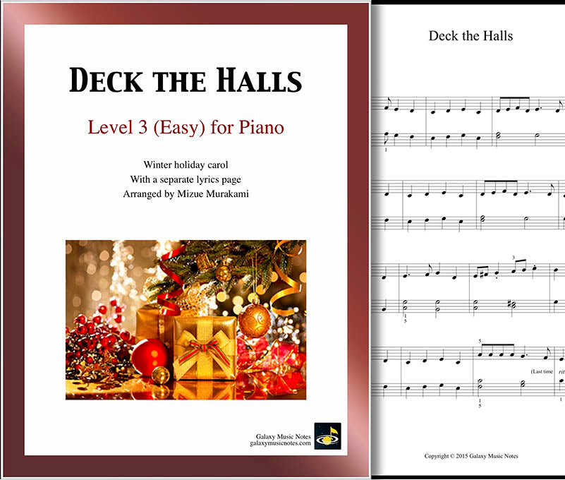 Deck the Halls C major Sheet music for Piano (Solo) Easy