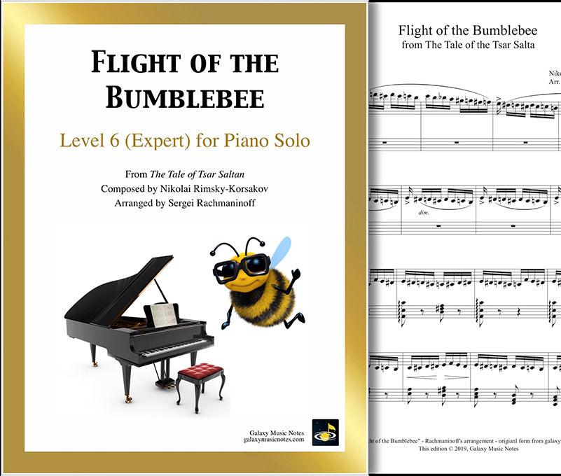 Flight of the Bumblebee: Expert piano sheet music [Rachmaninoff]