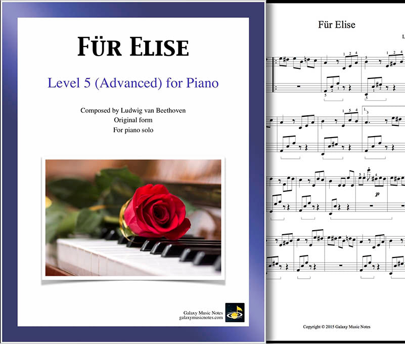 Fur Elise - Piano Sheet Music [Easy] | Galaxy Music Notes