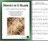 Minuet in G Major | Very easy piano sheet music