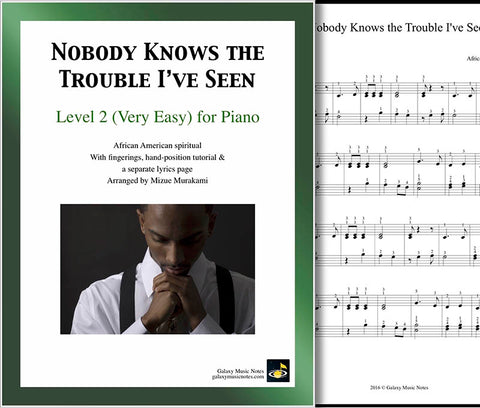 Nobody Knows The Trouble I Ve Seen Very Easy Piano Sheet Music