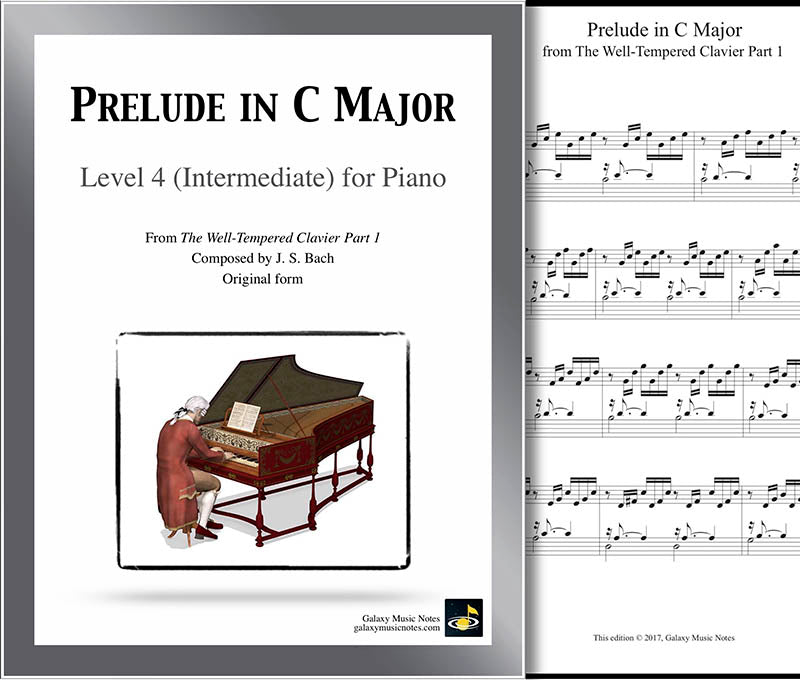 Clavier]　Prelude　in　C　[Well-Tempered　Intermediate　piano　sheet