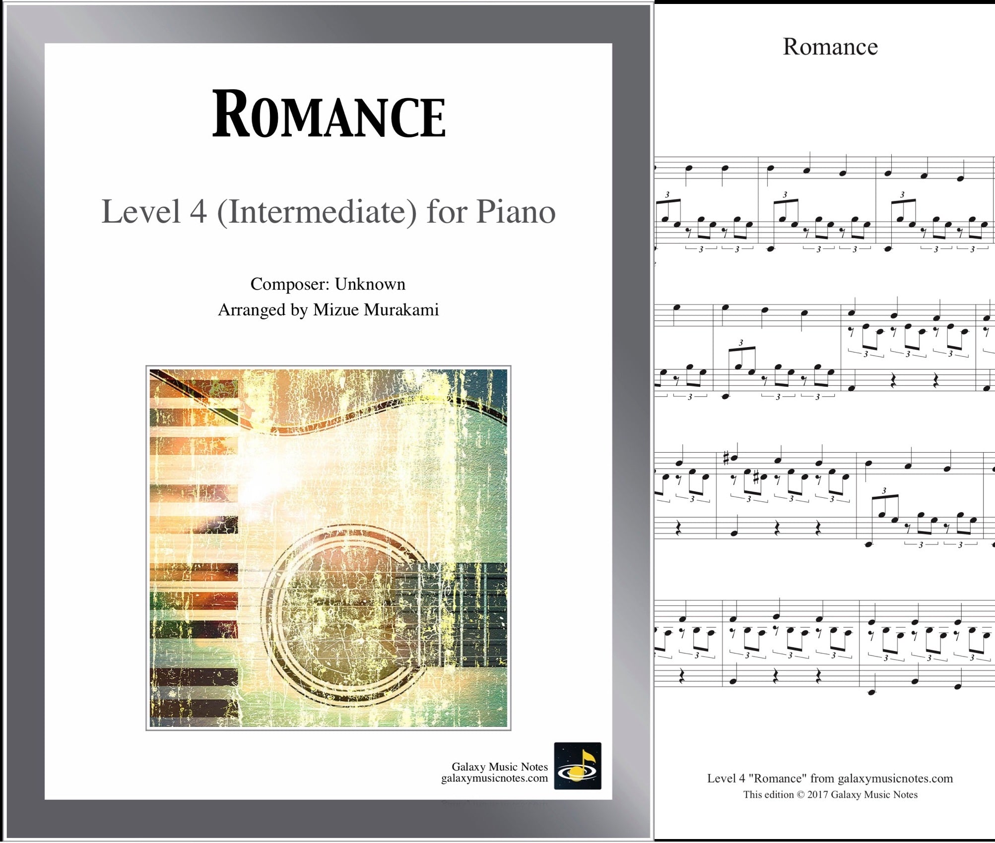 Romance | Very Easy Piano Solo Sheet Music W/Tutorial, Fingerings